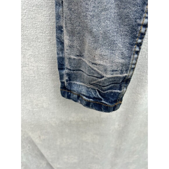 Evolution In Design Jeans Distressed Red Patches Shuttle Skinny Stretch Youth 10 - Picture 4 of 11